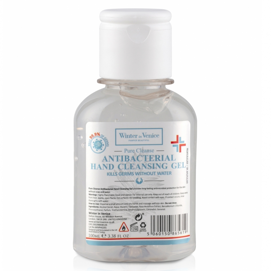 Hospital Grade Antibacterial Hand Cleansing Gel (70% Alcohol) - 100ml Bottle