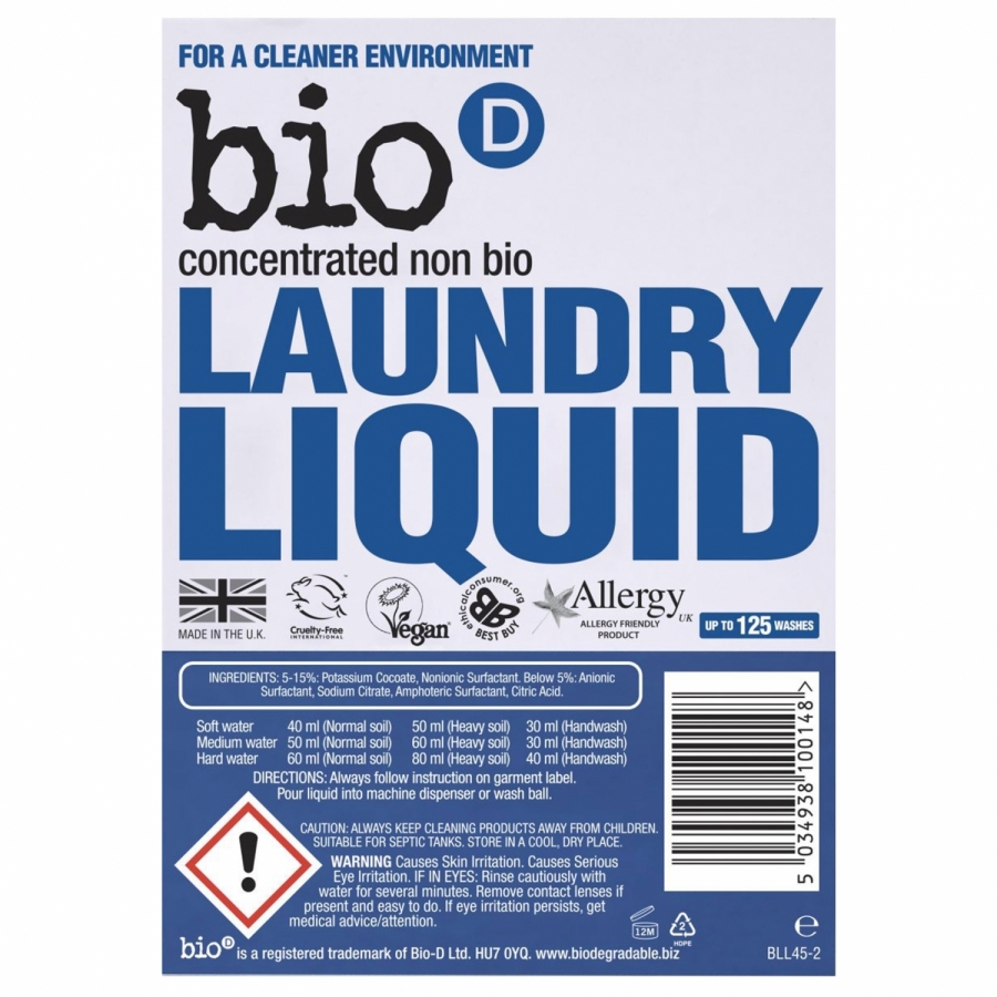Bio D Laundry Liquid Fragrance Free - Free Trial - 200ml